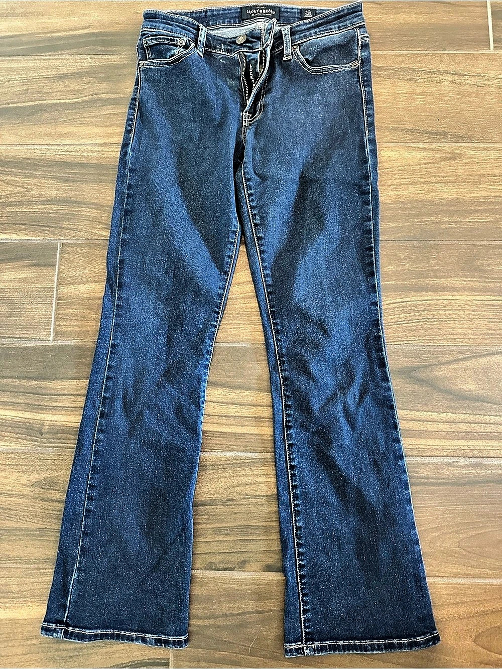 Lucky Brand Ankle Cheville sweet Boot Jeans in Blue Waist 4/27